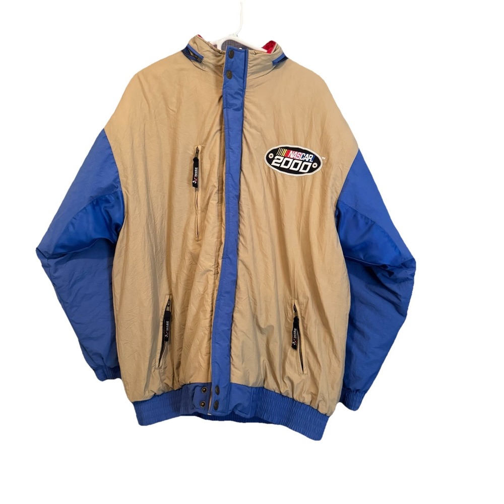 Vintage Y2K Chase‎ Authentics NASCAR 2000 Winter Puffer Jacket Men's Size M